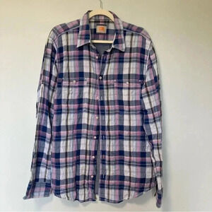 BOSS  ORANGE plaid button down shirt